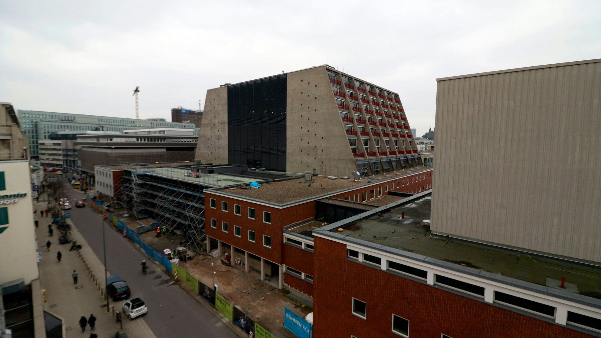 Die Baustelle am Offenbachplatz.