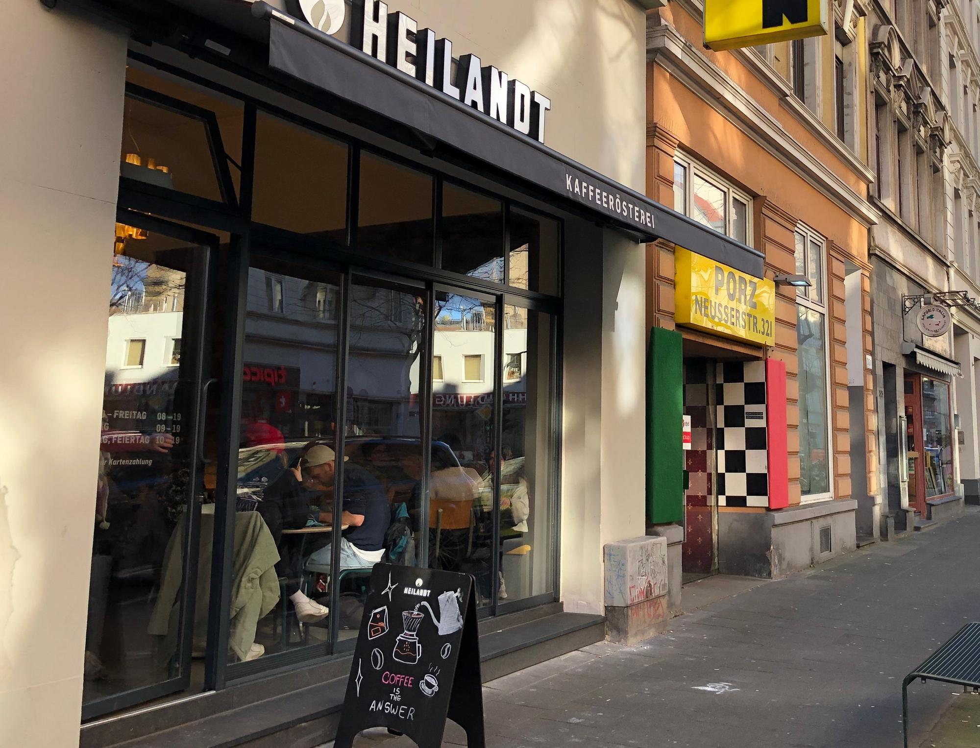 Café der Heilandt Rösterei auf der Neusser Straße in Nippes.