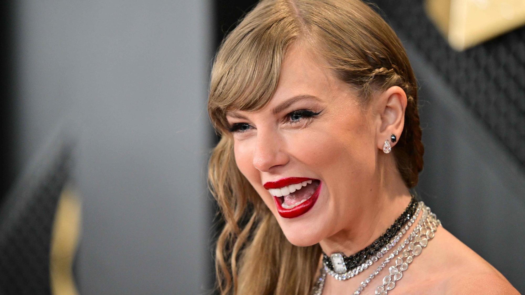 Taylor Swift bei den Grammy Awards im Februar 2024.
