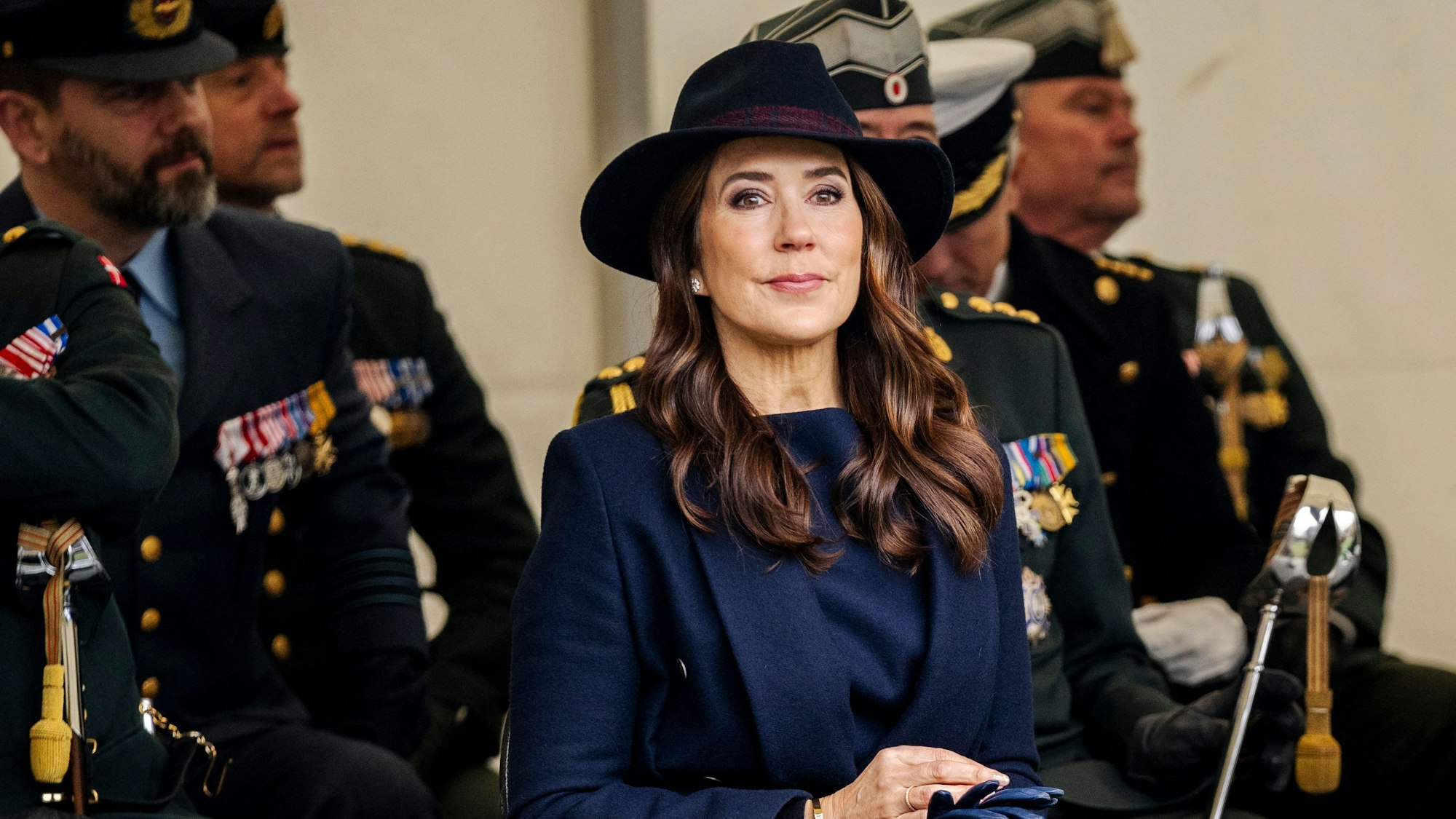 Königin Mary von Dänemark besucht eine Ausstellung zum 75. Jahrestag der Gründung der Hjemmeværnet im Freiheitsmuseum in Kopenhagen.