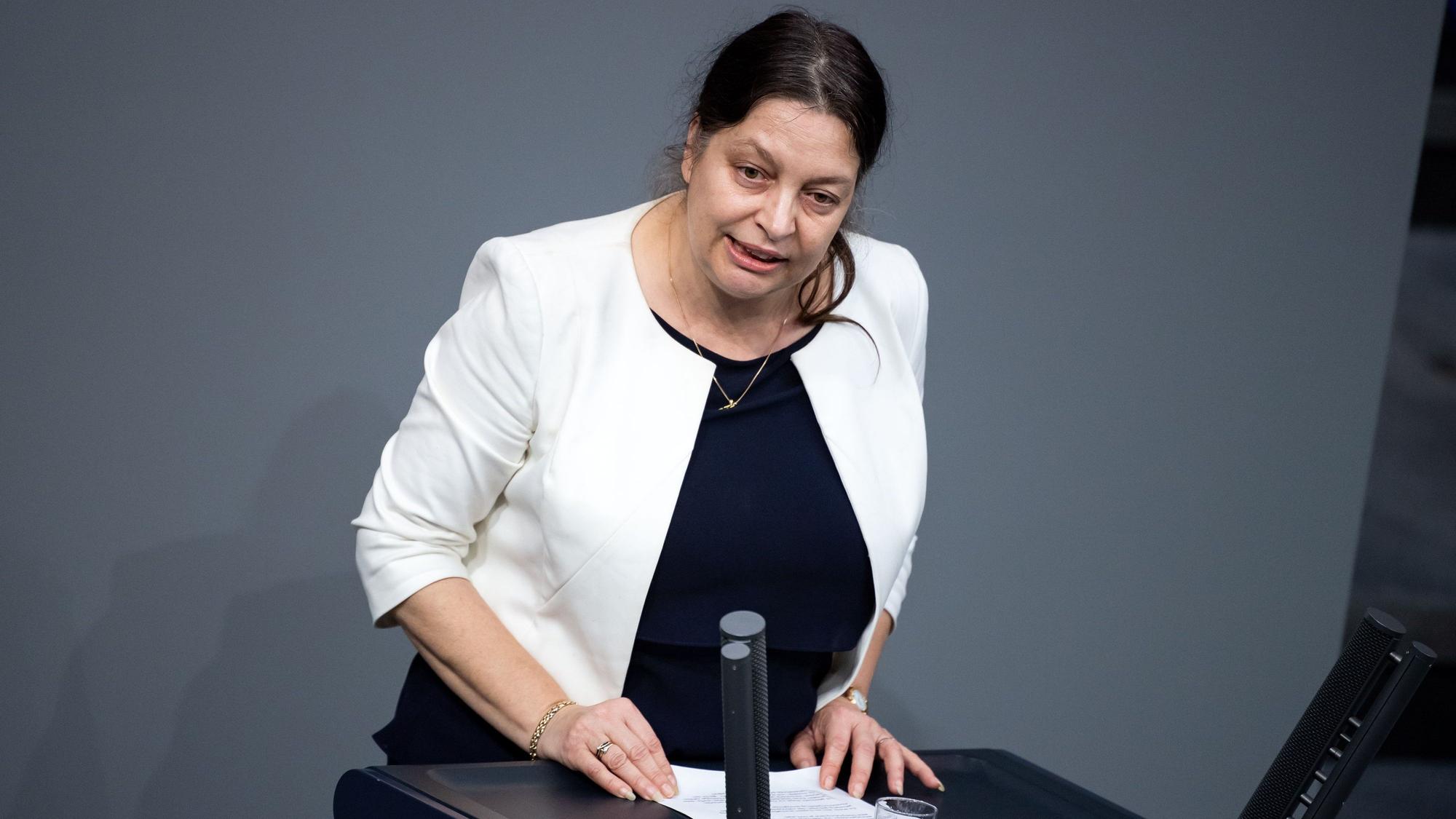 Birgit Malsack-Winkemann, damals Bundestagsabgeordnete der AfD, spricht bei der Haushalts-Beratung des Etats vom Bundesministerium für Gesundheit im Deutschen Bundestag. (zu dpa: «Fünf Besonderheiten der Berliner Wiederholungswahl») +++ dpa-Bildfunk +++