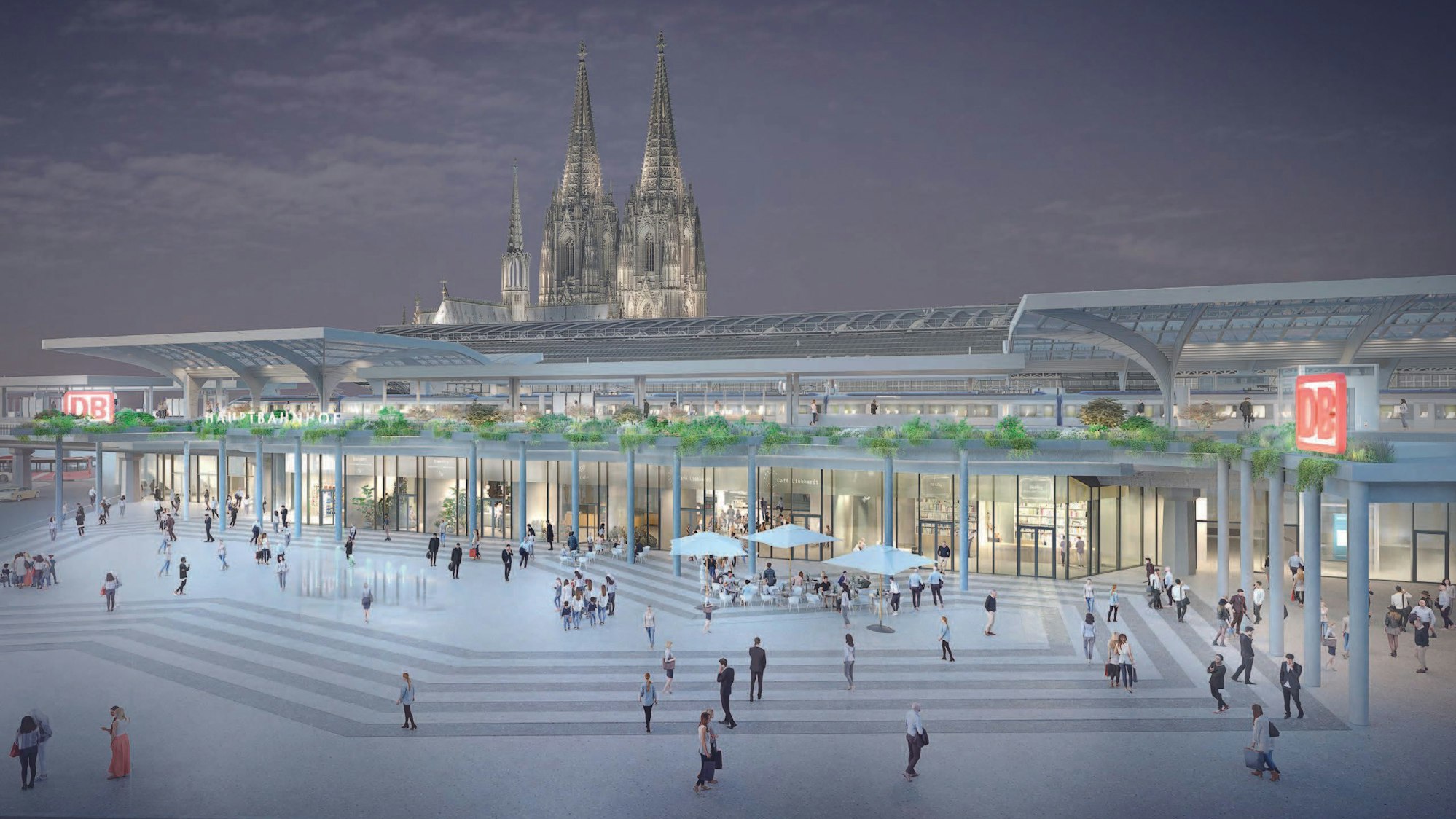 Visualisierung Ausbau Kölner Hauptbahnhof am Breslauer Platz