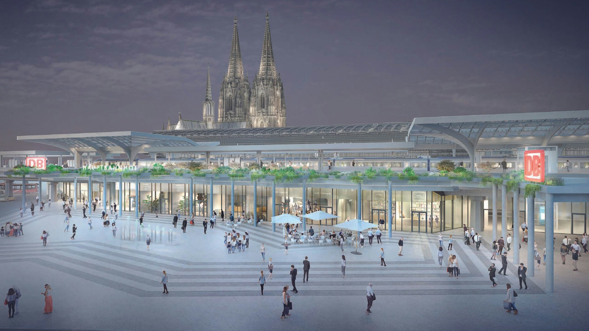 Visualisierung Ausbau Kölner Hauptbahnhof am Breslauer Platz