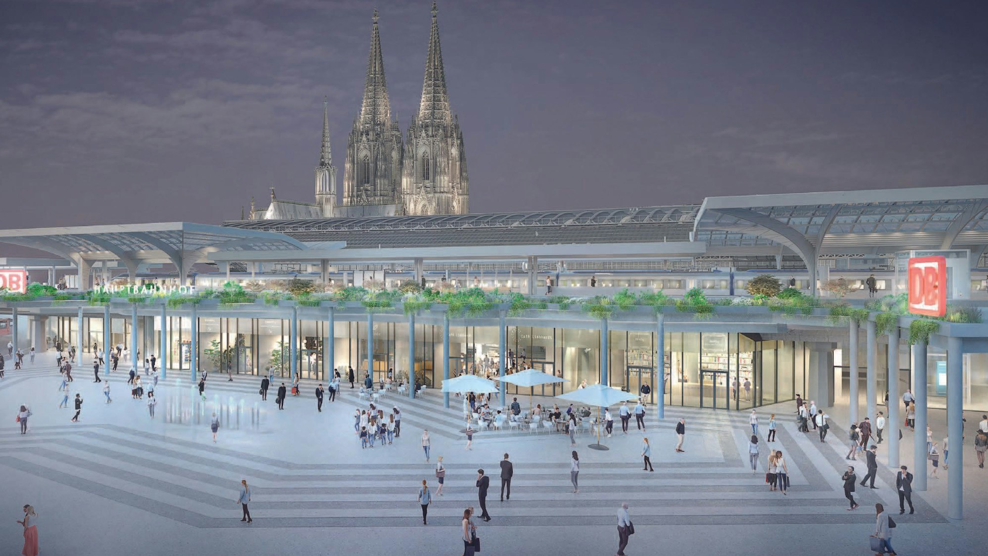 Visualisierung Ausbau Kölner Hauptbahnhof am Breslauer Platz