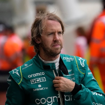 Sebastian Vettel war im Dress von Rennstall Aston Martin.