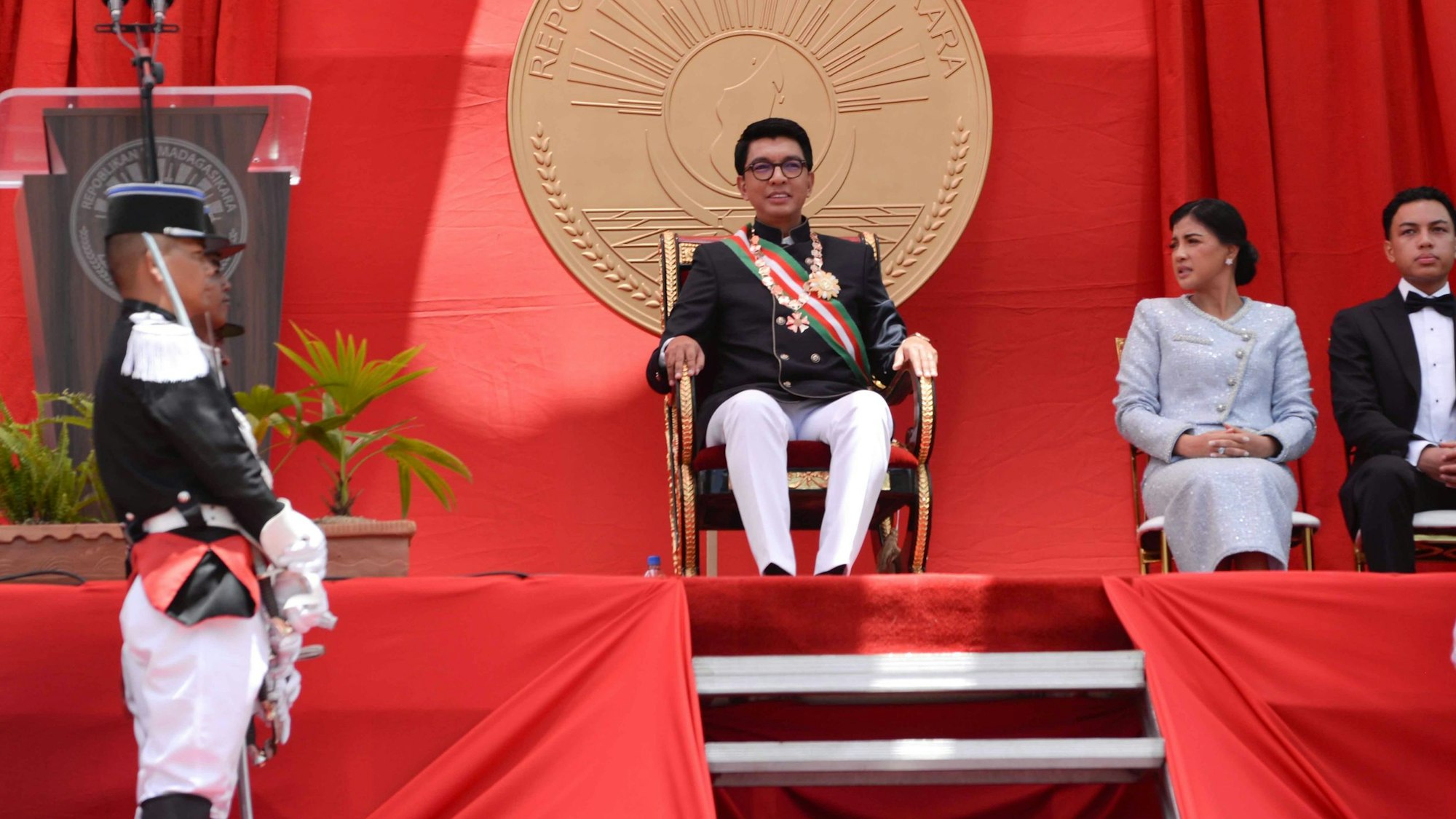 Madagaskars Präsident Andry Rajoelina bei seiner Amtseinführung nach seiner Wiederwahl im Dezember.