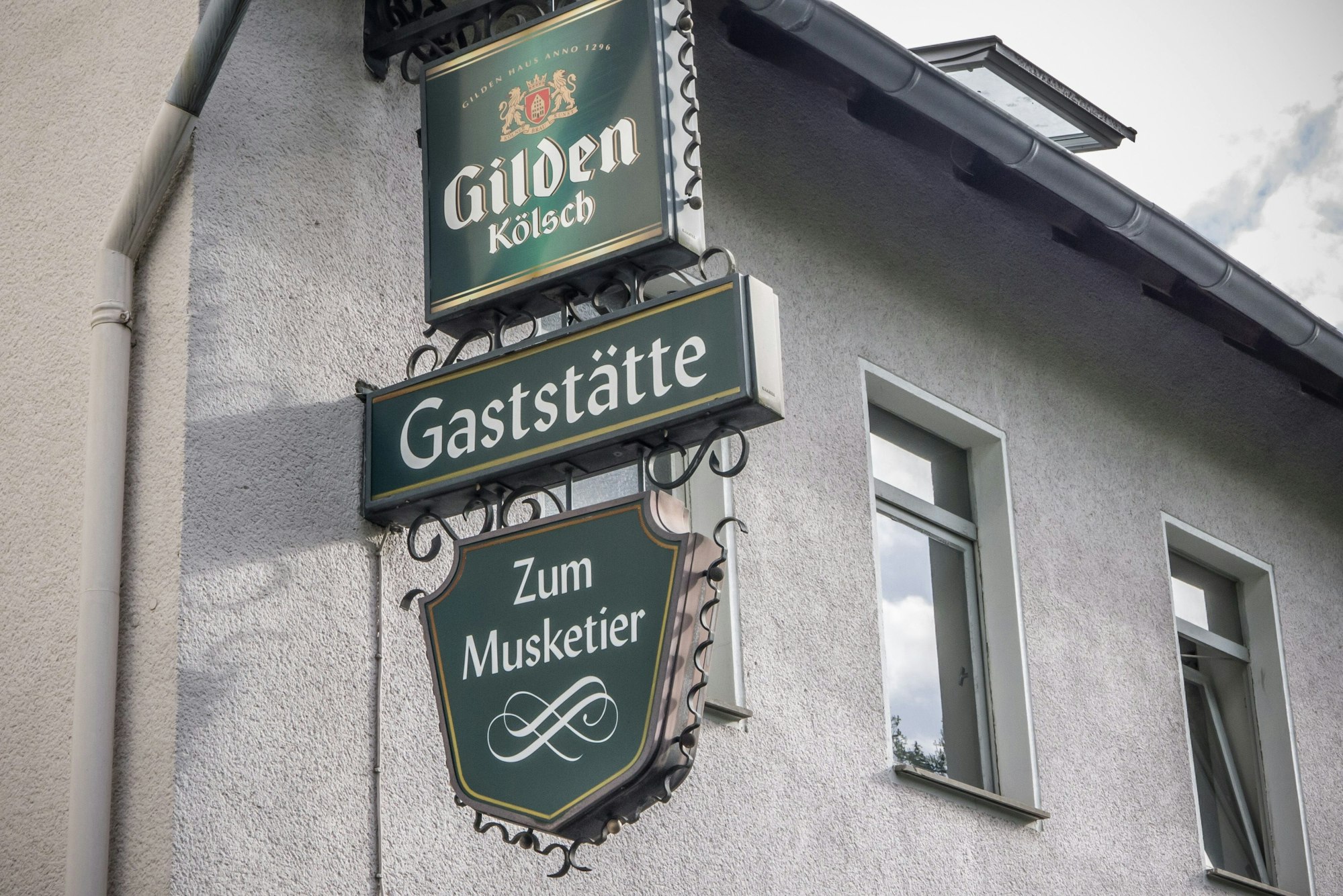 Die kleine Gaststätte zum Musketier bestand im Erdgeschoss eines Wohnhauses.