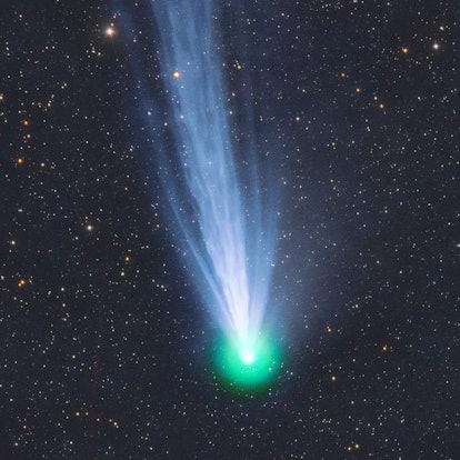 Das Foto zeigt den Komet 12P/Pons-Brooks, aufgenommen am Astronomischen Zentrum Martinsberg mit einem lichtstarken Astrographen mit 11" Öffnung und Lichtstärke 2.2 sowie einer Fullframe-CMOS-Kamera.