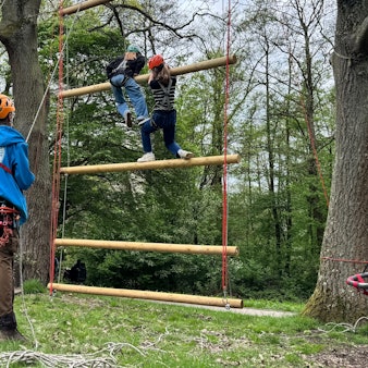 Der Aktionsklettergarten in Alkenrath ist eröffnet.