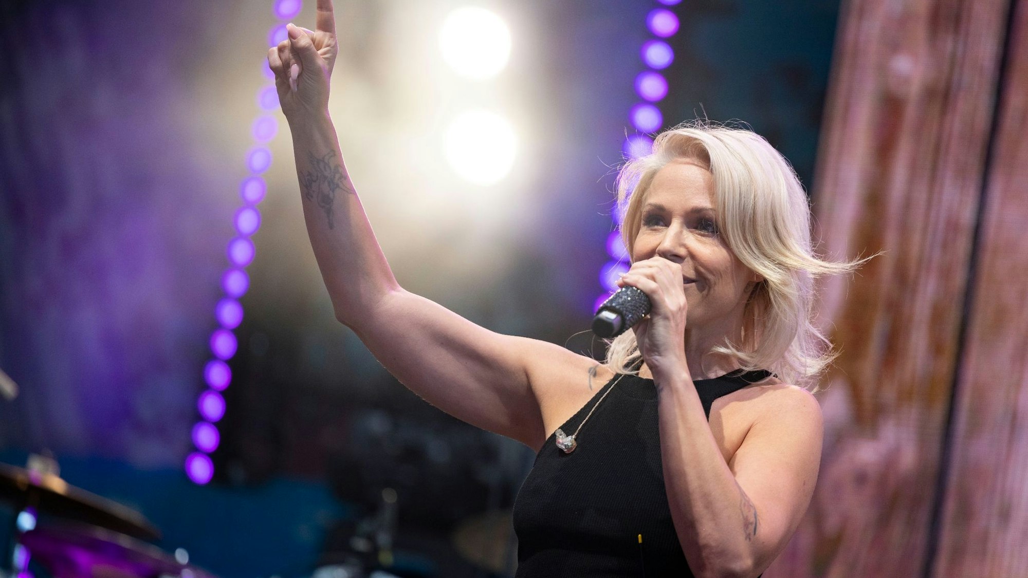 Michelle bei einem Live-Auftritt.