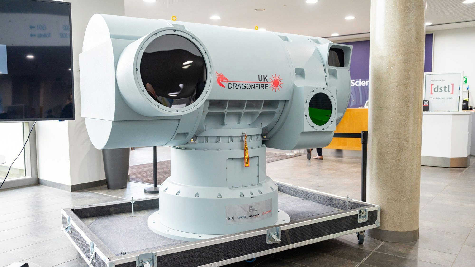 Zu sehen ist ein Laserwaffensystem des britischen Militärs.