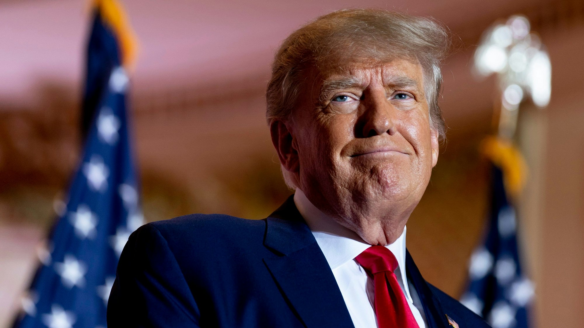 Donald Trump, ehemaliger US-Präsident, spricht in seinem Anwesen Mar-a-Lago. (Archiv)