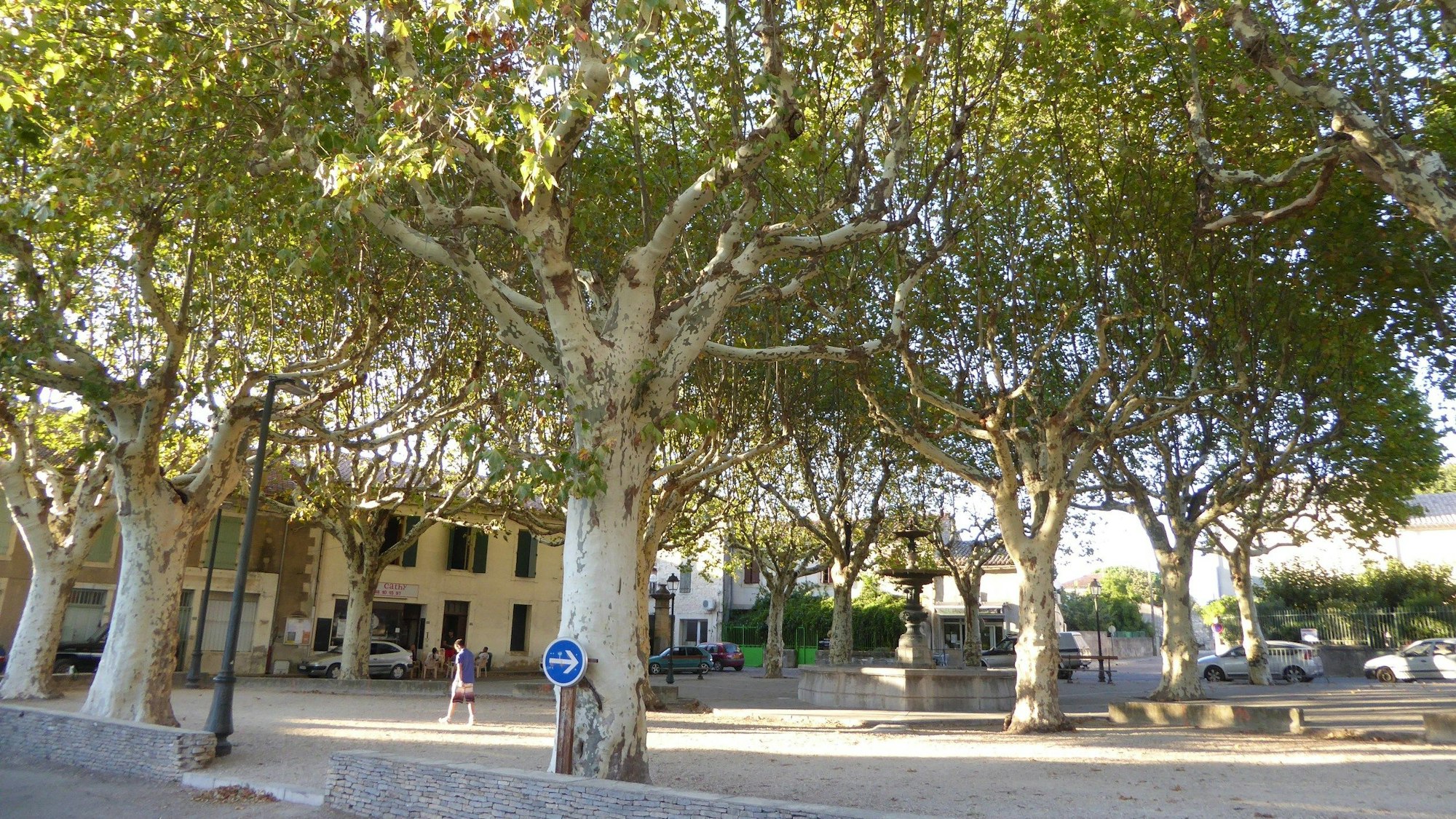 Blick auf den Baumplatz in Russan, nördlich von Nimes in Frankreich. Eine Visualisierung der Pläne für den Waidmarkt gibt es noch nicht.