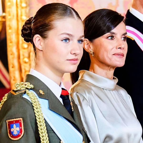 Prinzessin Leonor von Spanien und Königin Letizia von Spanien beim traditionallen Pascua Militar im Palacio Real.