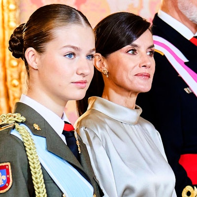 Prinzessin Leonor von Spanien und Königin Letizia von Spanien beim traditionallen Pascua Militar im Palacio Real.