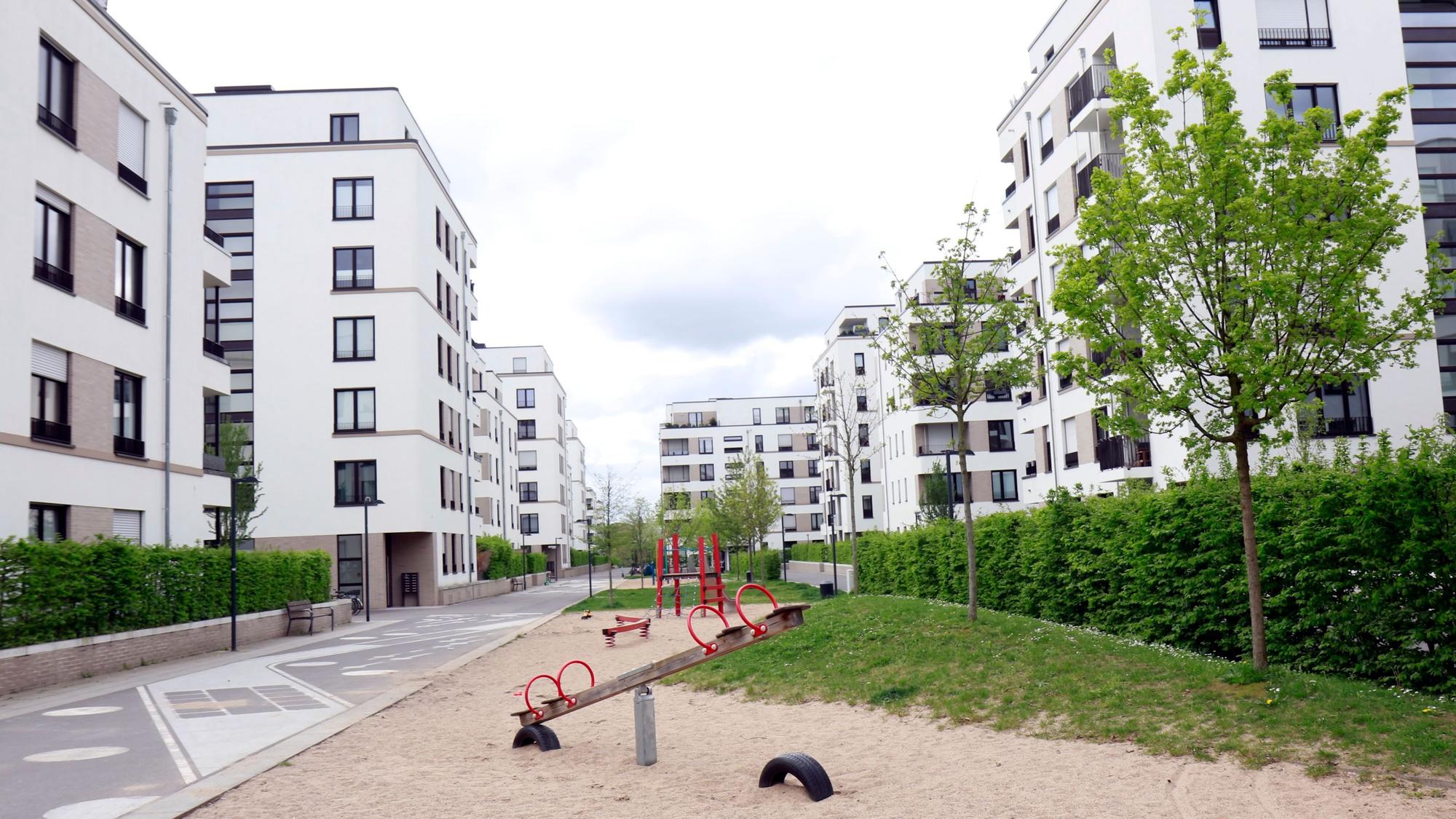 Ansicht des Wohnquartiers Reiterstaffel in Köln-Marienburg.