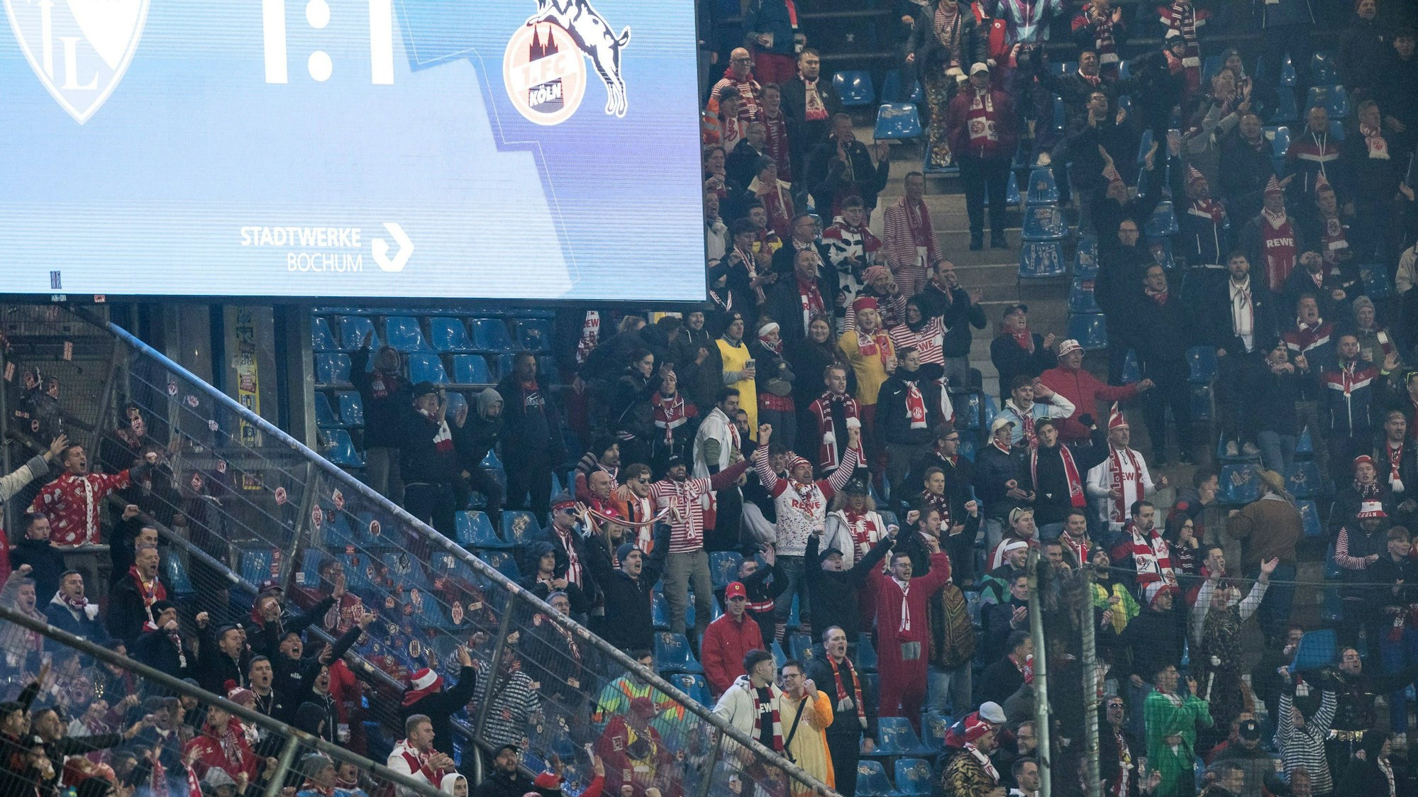 FC-Fans beim Auswärtsspiel in Bochum.