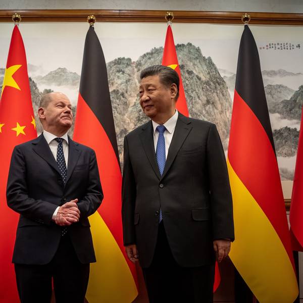 Treffen in Peking: Bundeskanzler Olaf Scholz (SPD) wird von Xi Jinping, Staatspräsident von China, im Staatsgästehaus empfangen. Es ist der Höhepunkt der dreitägigen China-Reise des Bundeskanzlers.