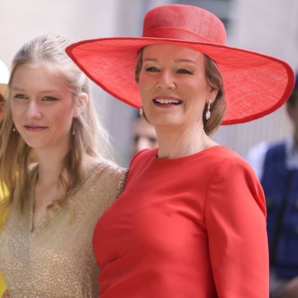 Kronprinzessin Elisabeth (l-r) von Belgien, Prinzessin Eleonore von Belgien und Königin Mathilde von Belgien nehmen an der Te Deum-Messe anlässlich des belgischen Nationalfeiertags teil.