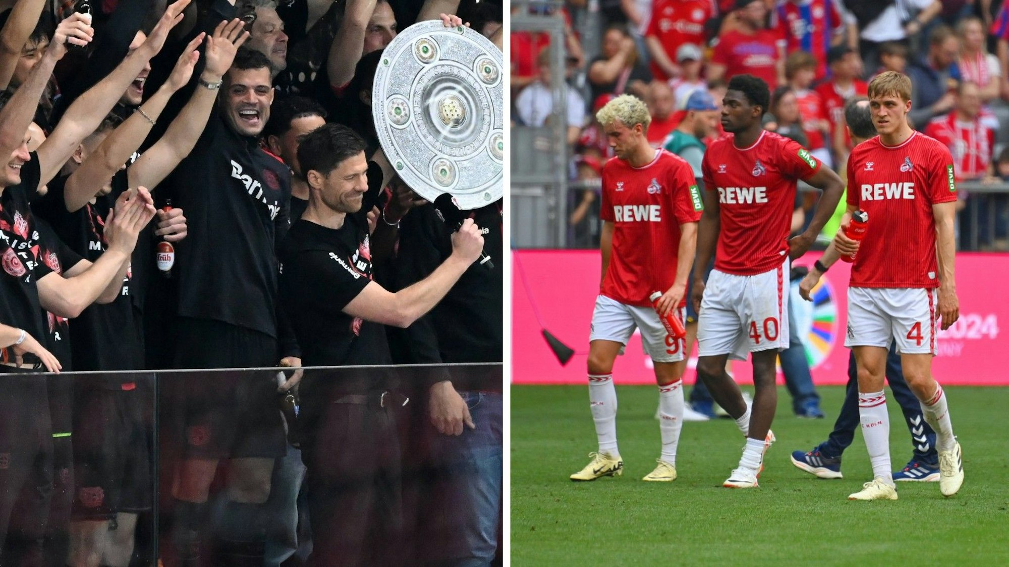 Während Bayer 04 mit Meistertrainer Xabi Alonso den Titel feiert, muss der 1. FC Köln um den Klassenerhalt bangen. Sind in dieser Lage Glückwünsche angemessen?