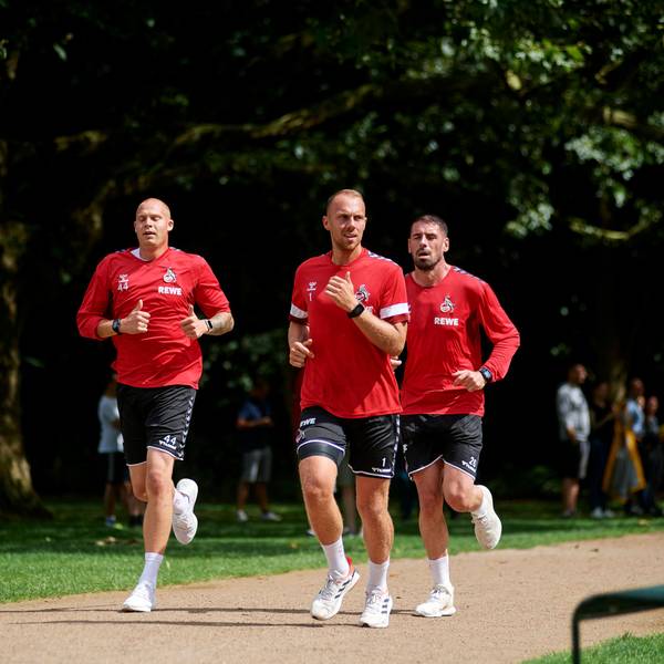 COLOGNE, GERMANY - 2 August, 2023: Marvin Schwäbe, Matthias Köbbing, Philipp Pentke. Practice of 1.FC Koeln PUBLICATIONxNOTxINxRUS Copyright: xVITALIIxKLIUIEVx