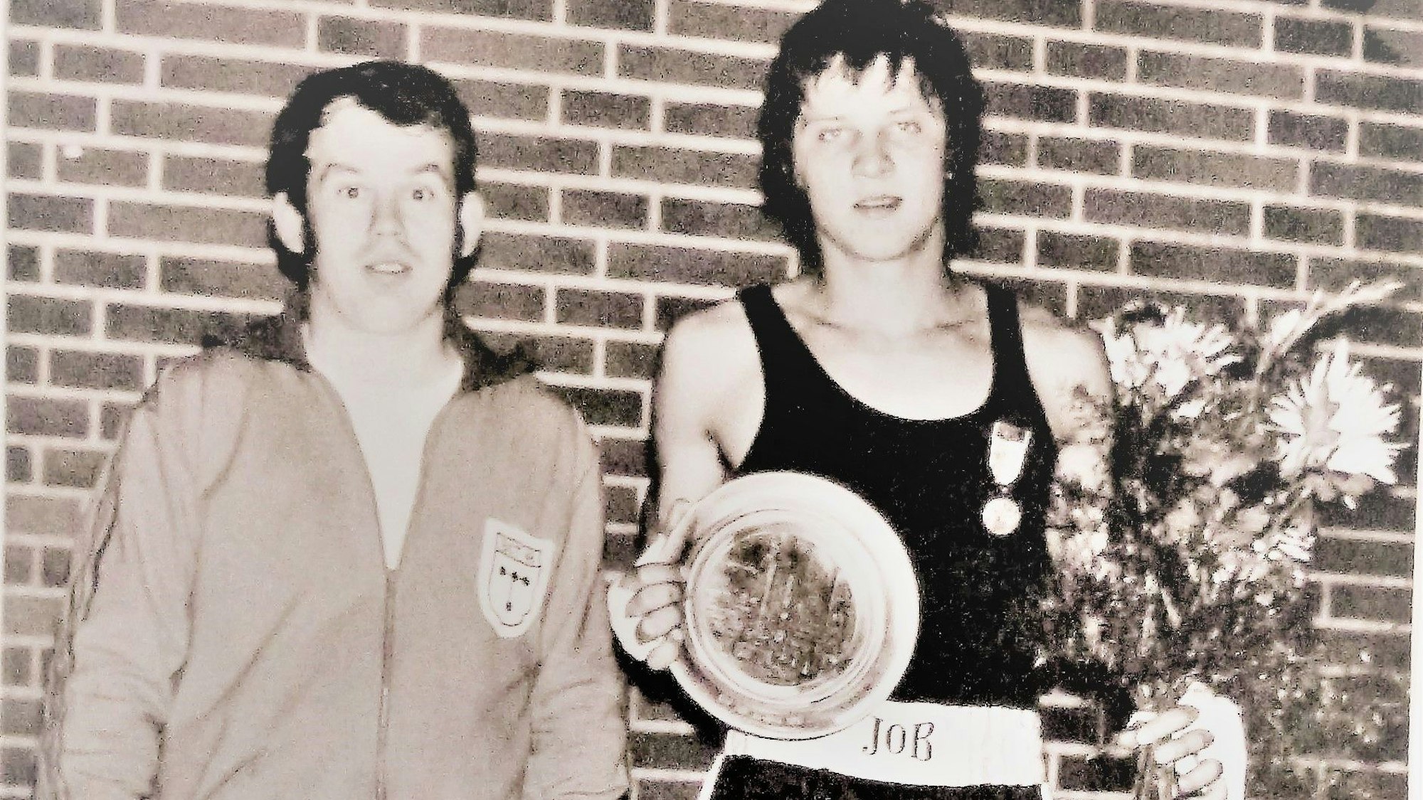 Stolzer Trainer und sein Schützling: Dieter Morlock (links) und Klaus-Dieter Schmidt.