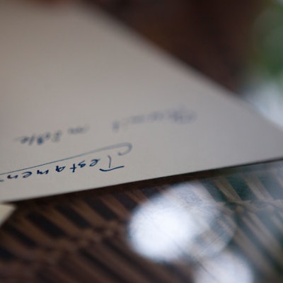 Ein Testament muss handschriftlich verfasst werden.