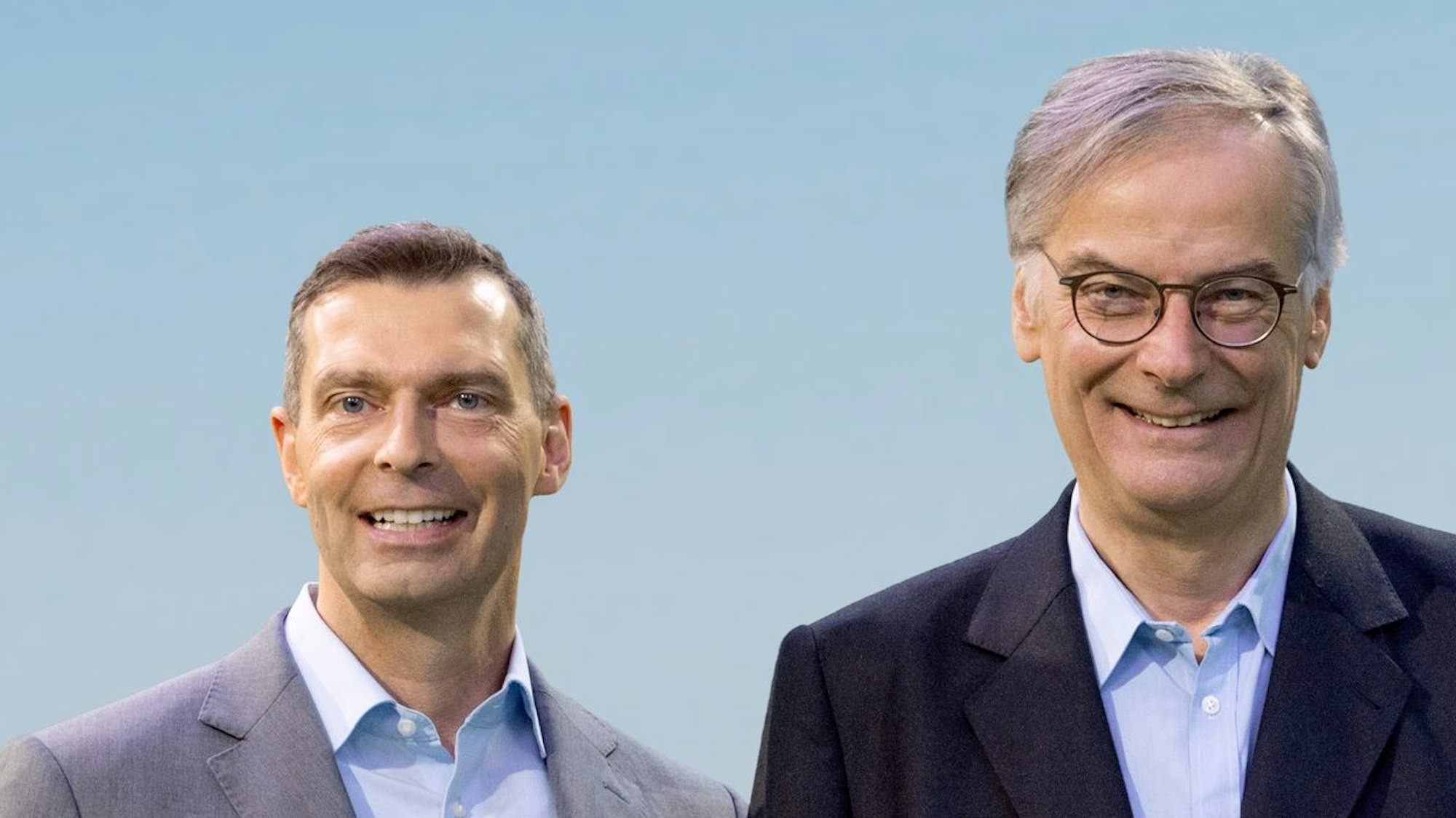 Covestro-Chef Markus Steilemann mit Richard Pott, bis 19. Dezember 2025 Vorsitzender des Aufsichtsrats