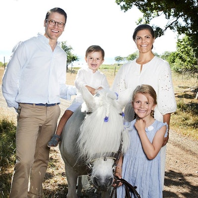 Die schwedische Kronprinzessin-Familie.