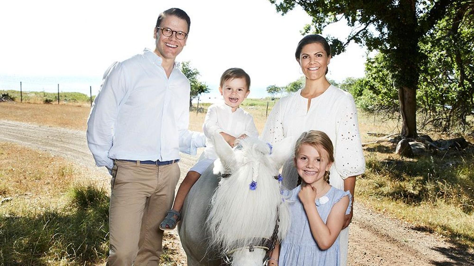 Die schwedische Kronprinzessin-Familie.