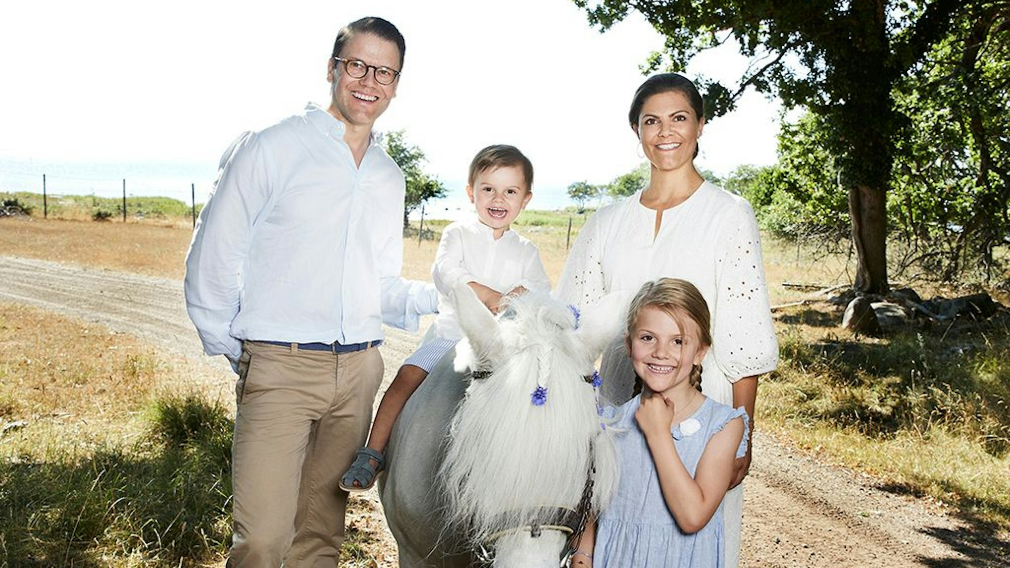 Die schwedische Kronprinzessin-Familie.