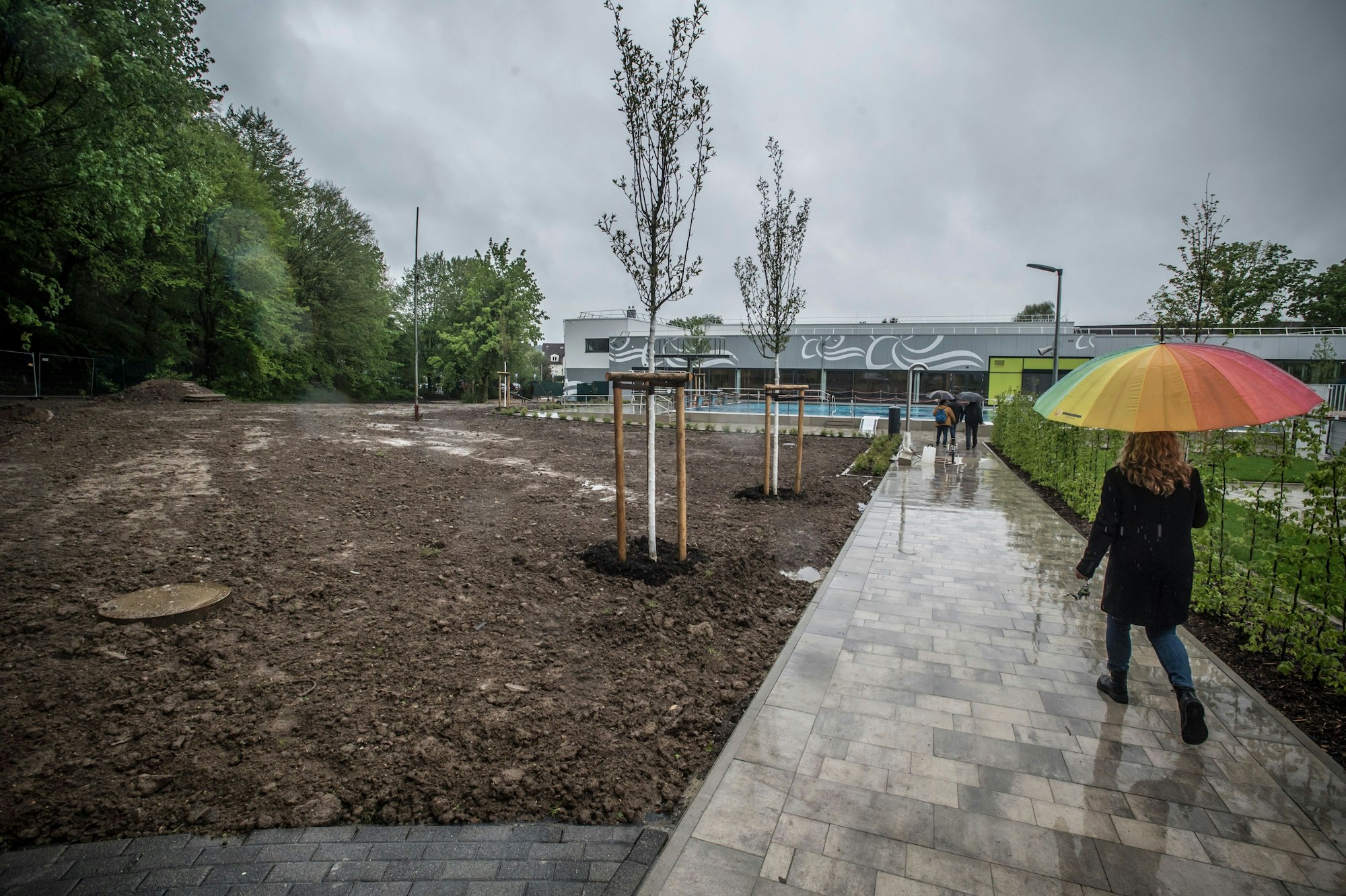Das neue Freibad Leichlingen ist fast fertig.