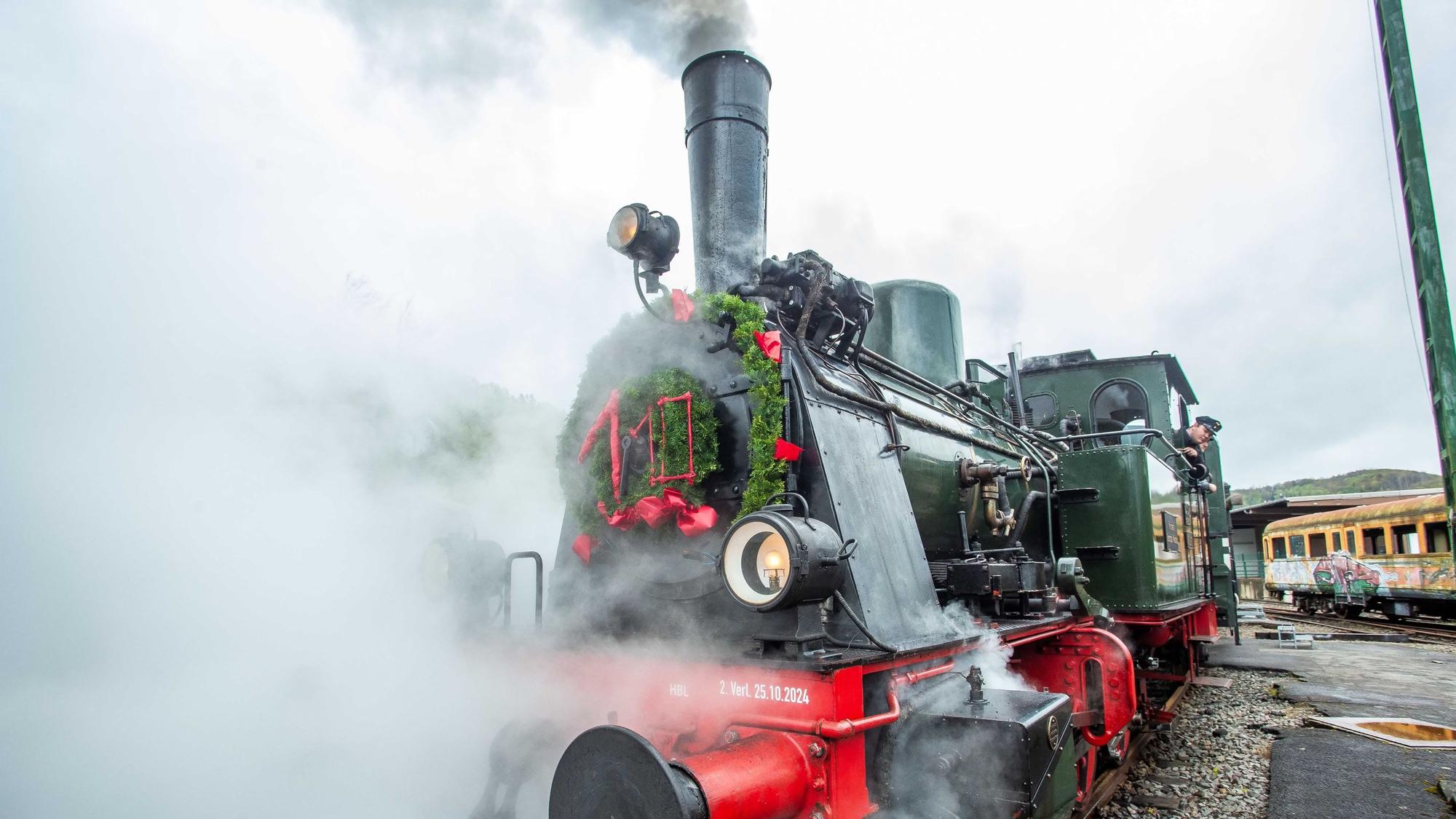 Die Lokomotive „Waldbröl“ an ihrem 110. Geburtstag.