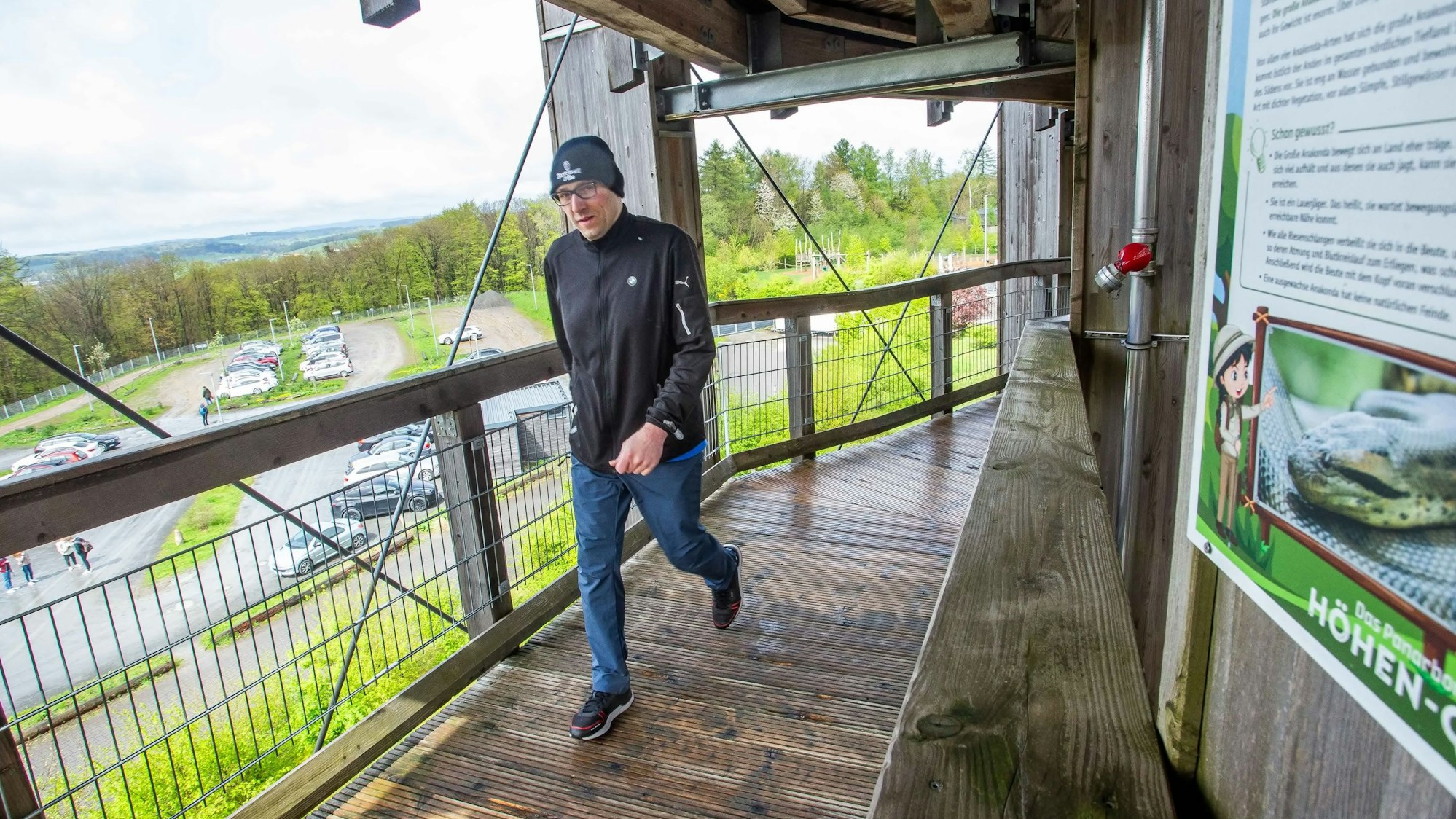 Anthony-Peter Konrad beim Turmlauf auf Panarbora.