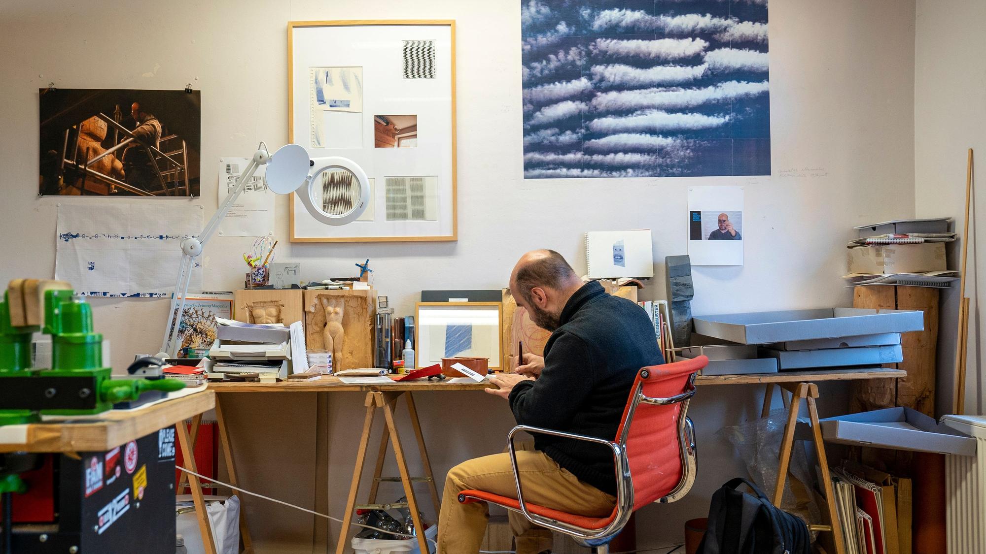 Julius Bockelt arbeitet im Atelier Goldstein
