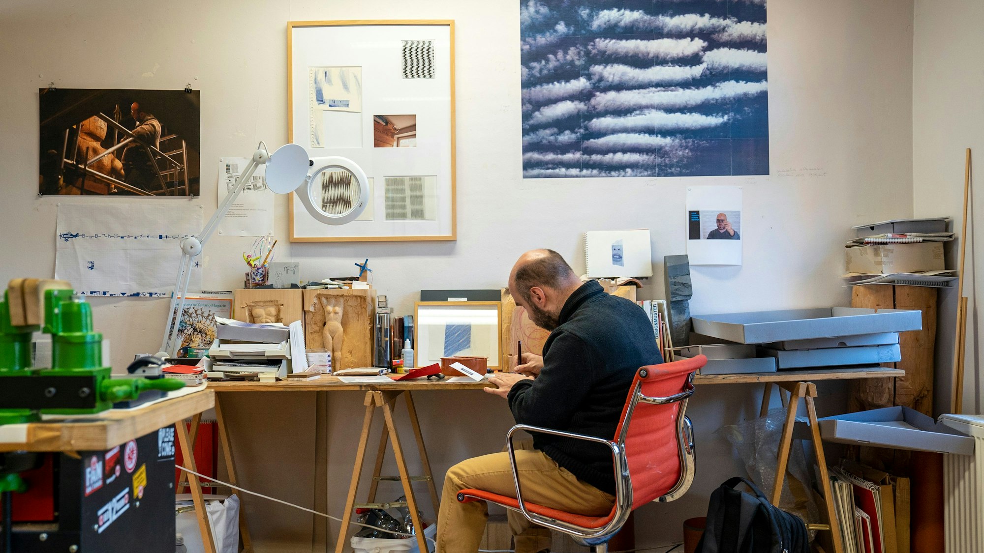 Julius Bockelt arbeitet im Atelier Goldstein
