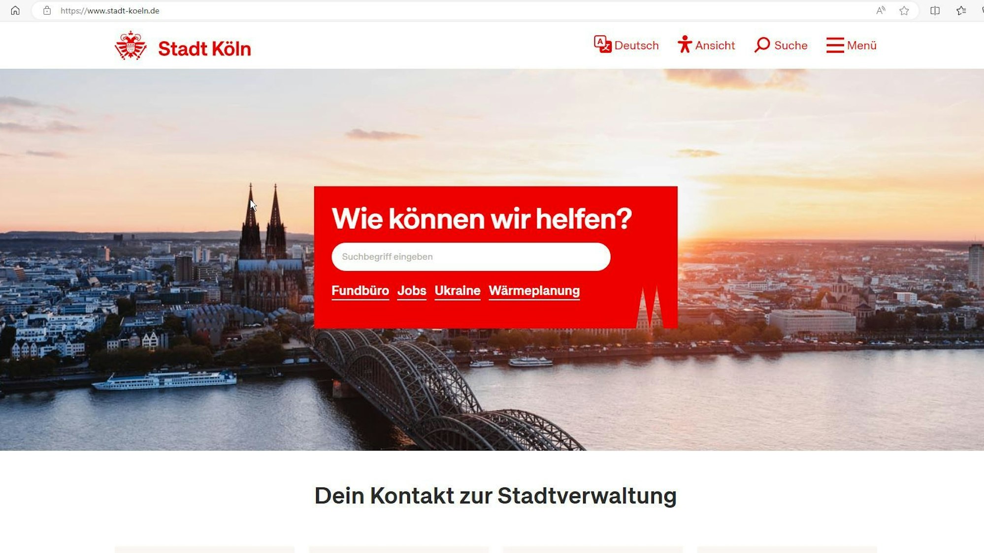 Ansicht eines Links zu einer Webseite.