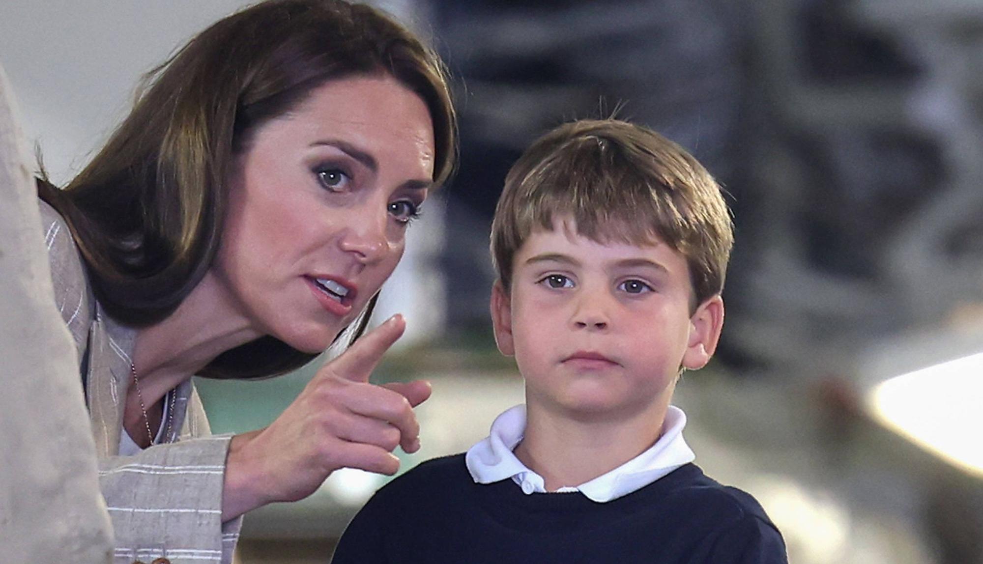 Prinzessin Kate und Prinz Louis bei ihrem Besuch der RAF Fairford im Juli 2023.