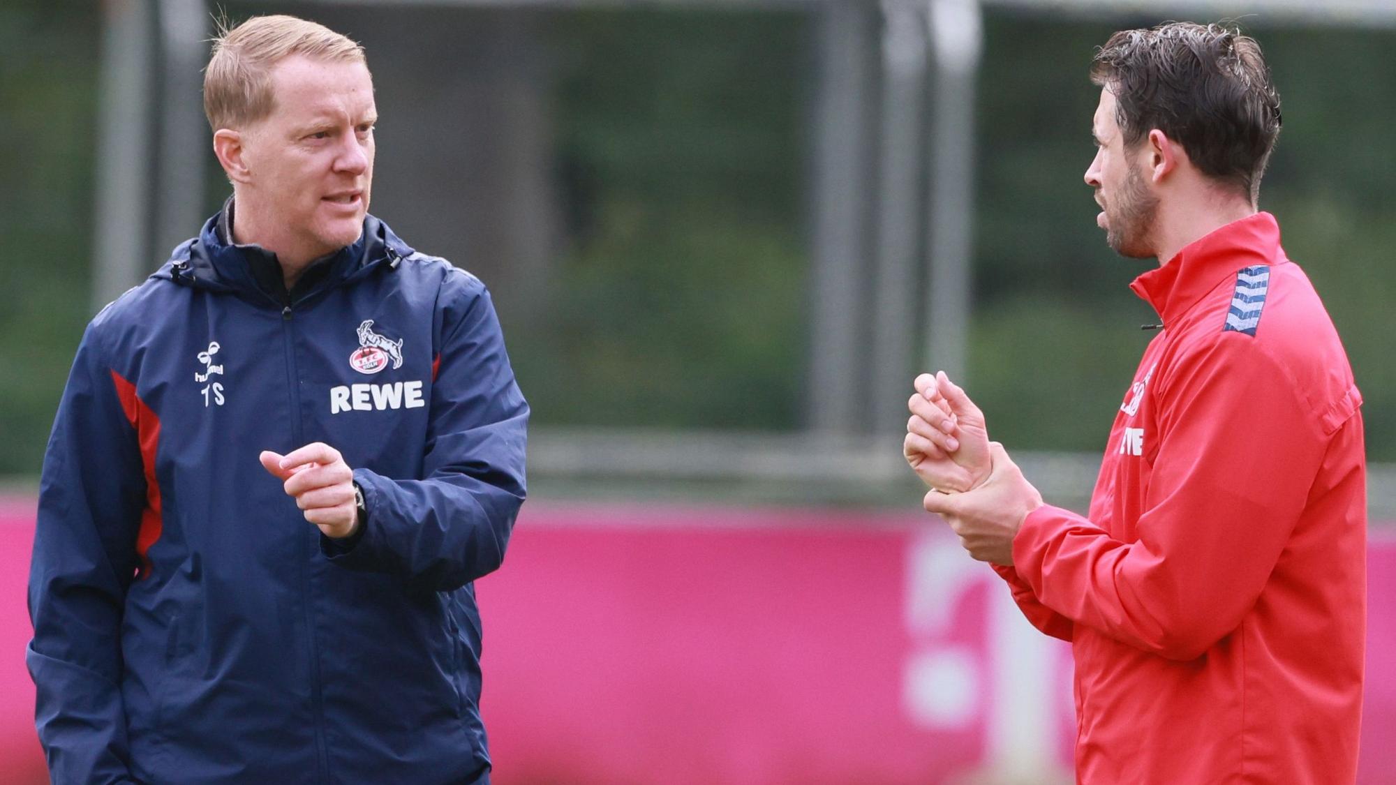 FC-Trainer Timo Schultz und sein zuletzt verhinderter Spielmacher Mark Uth