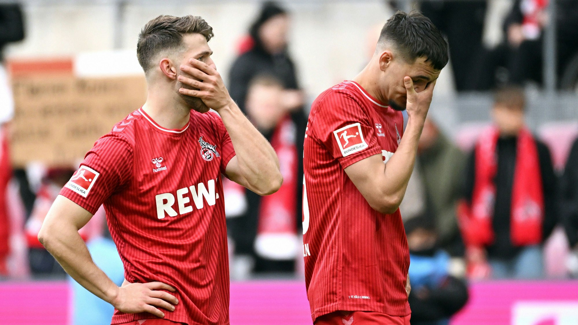 Jan Thielmann und Denis Huseinbasic waren nach dem 0:2 gegen Darmstadt enttäuscht, dürfen aber in Mainz auf eine weitere Chance hoffen.