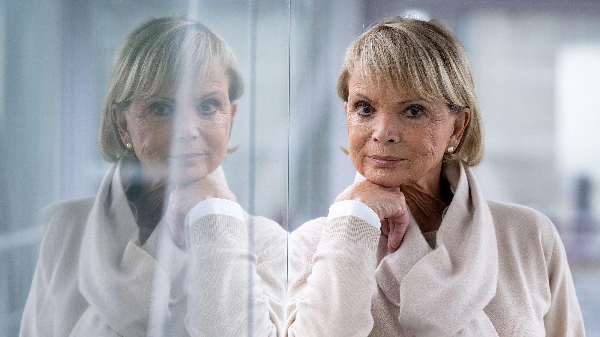 Uschi Glas, Schauspielerin, aufgenommen bei einem Interview mit der Deutschen Presse-Agentur.