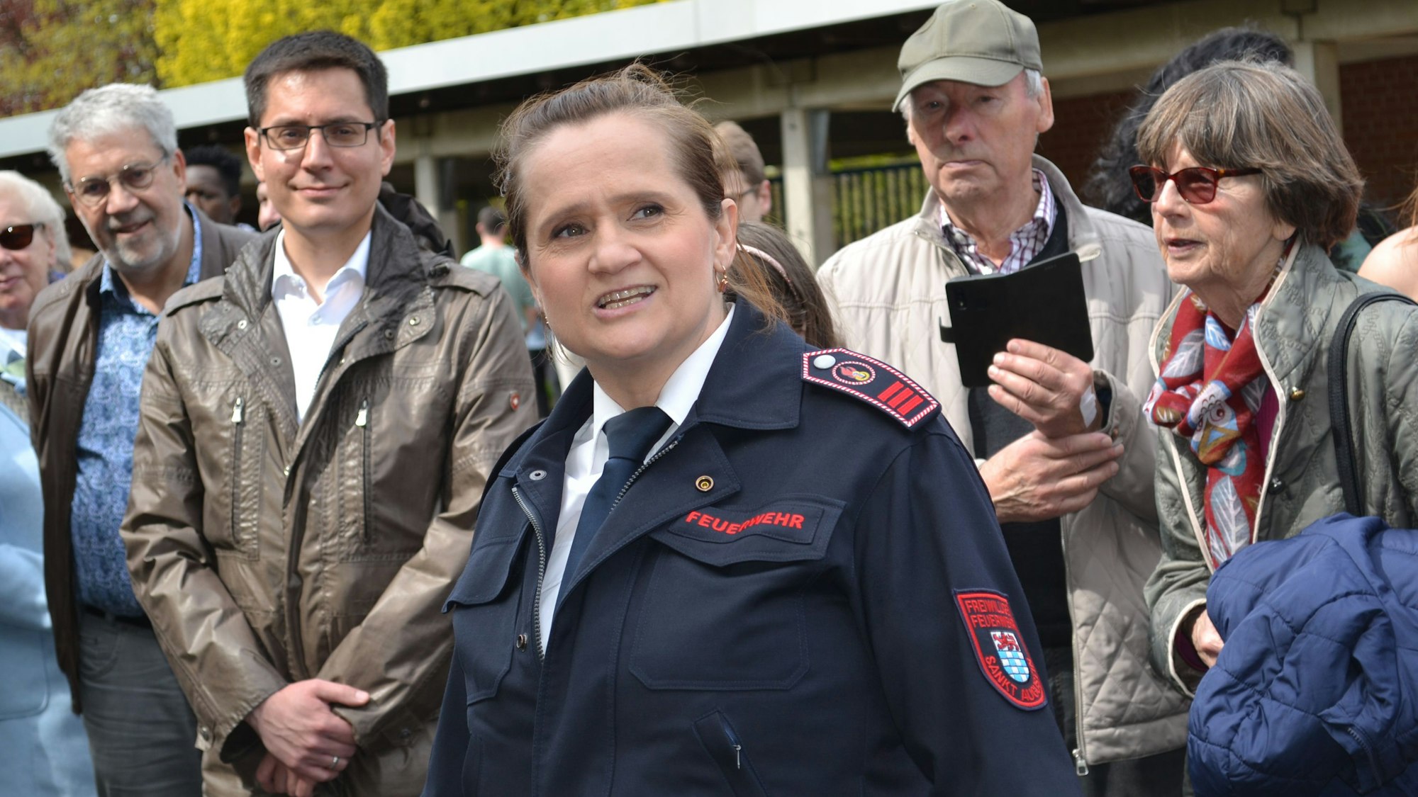 Stadtjugendfeuerwehrwartin Katarzyna Kratz war trotz des unerwarteten Verlaufs zufrieden mit der Übung.