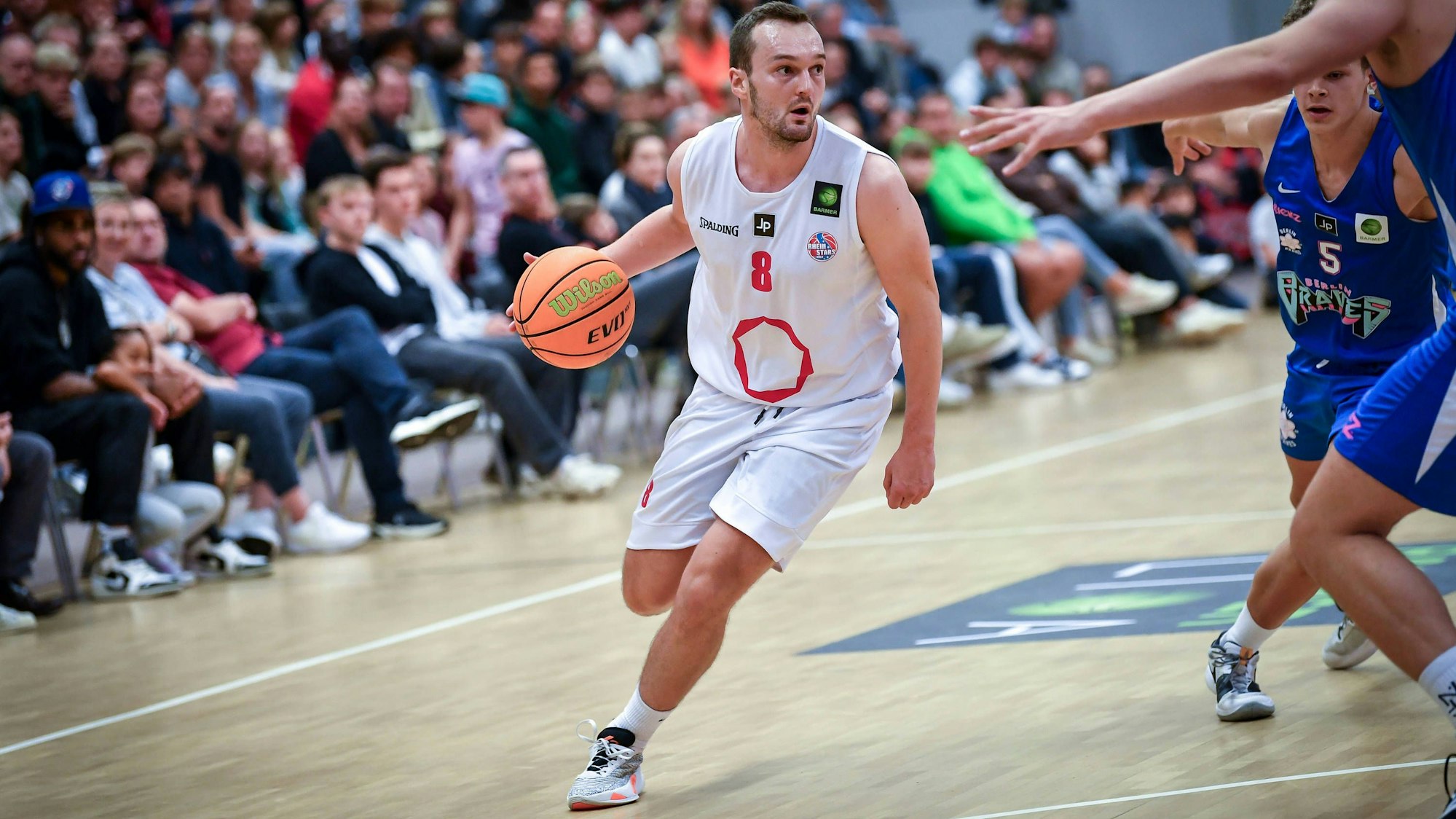 Barmer 2. Basketball Bundesliga ProB: Rheinstars Koeln vs. Berlin Braves 2000, 21.10.2023 Steffen Maximilian Leon Haufs RheinStars Koeln 8, Barmer 2. Basketball Bundesliga ProB: Rheinstars Koeln vs. Berlin Braves 2000 am 21.10.2023 im ASV Koeln in Koeln Nordrhein-Westfalen *** Barmer 2 Basketball Bundesliga ProB Rheinstars Koeln vs Berlin Braves 2000, 21 10 2023 Steffen Maximilian Leon Haufs RheinStars Koeln 8 , Barmer 2 Basketball Bundesliga ProB Rheinstars Koeln vs Berlin Braves 2000 on 21 10 2023 at the ASV Koeln in Koeln North Rhine Westphalia Copyright: xBEAUTIFULxSPORTS/Mueller-Laschetx