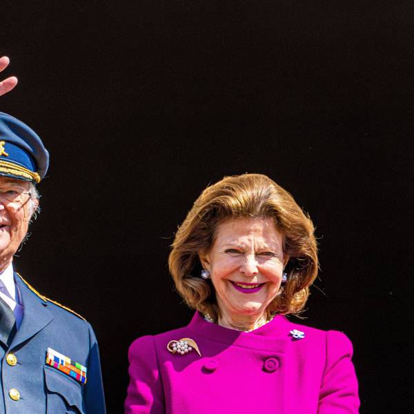 König Carl Gustaf mit Königin Silvia bei der Feier zu seinem 78. Geburtstag im Königlichen Palast in Stockholm.