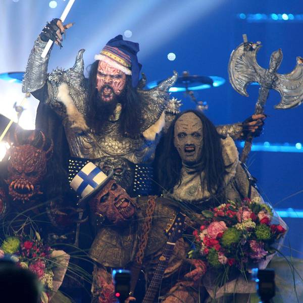 Lordi jubeln nach dem ESC-Sieg.