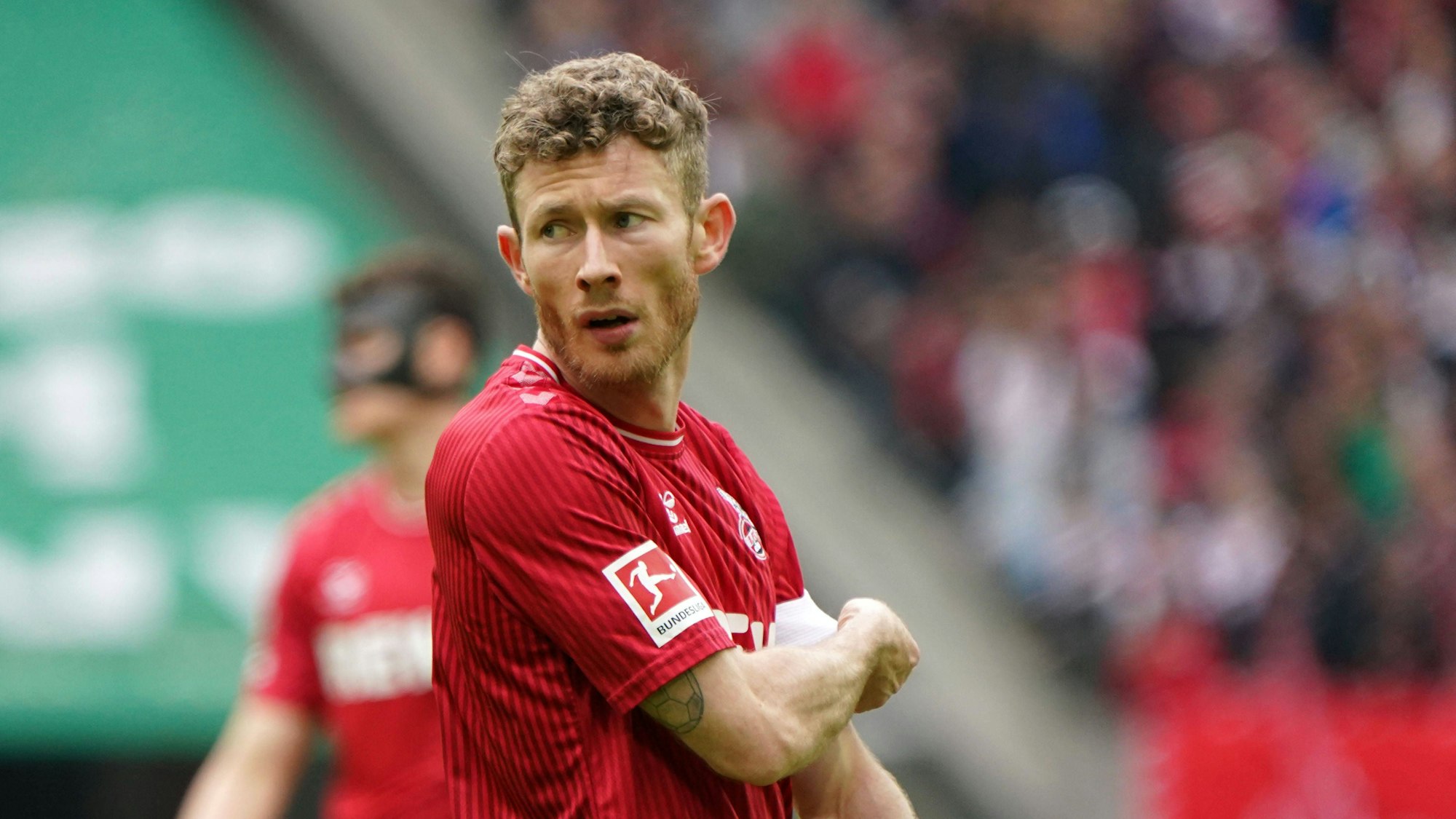 Florian Kainz, Kapitän des 1. FC Köln, schaut skeptisch.