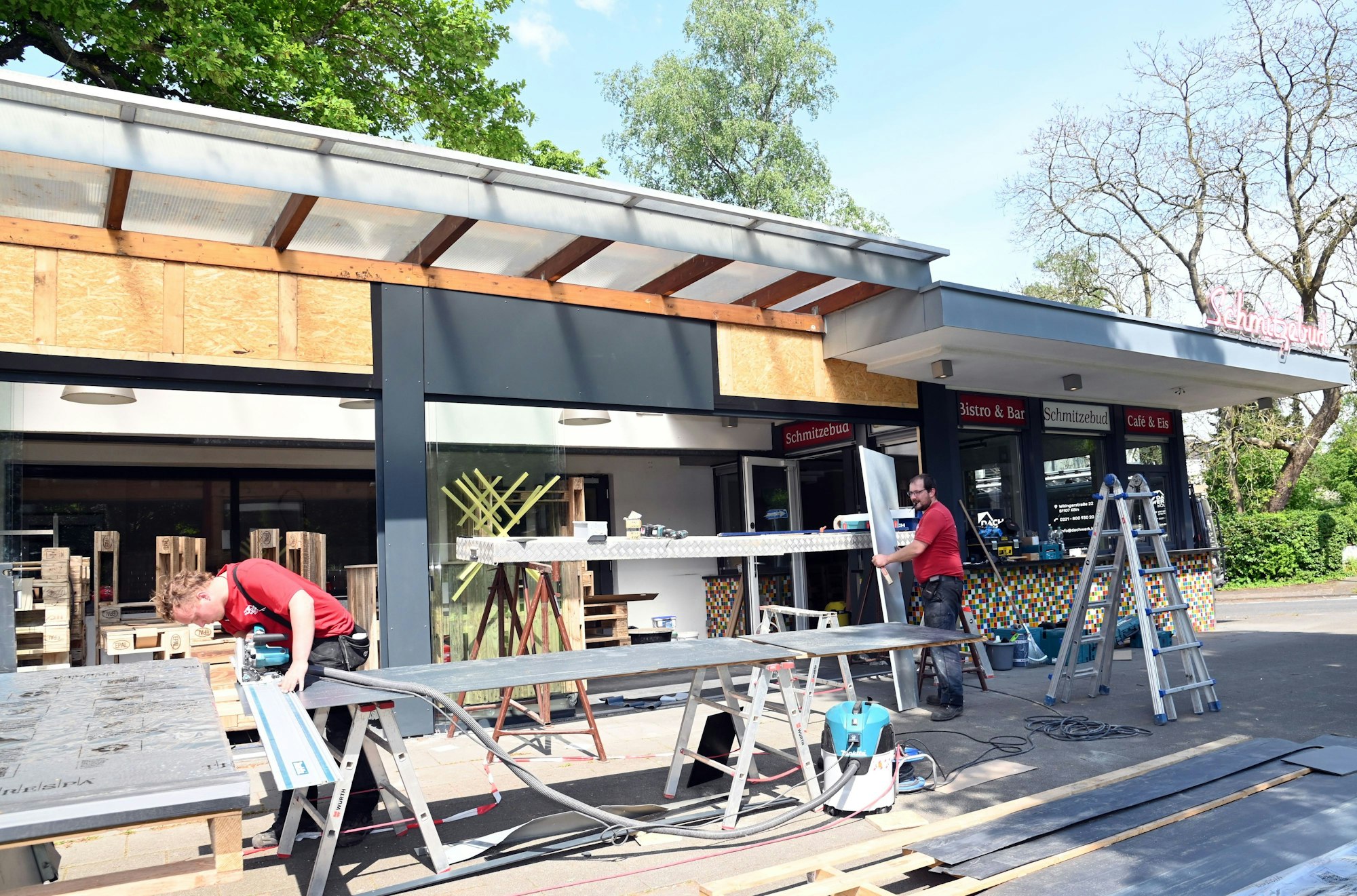 Baustelle an der Schmitzebud.
