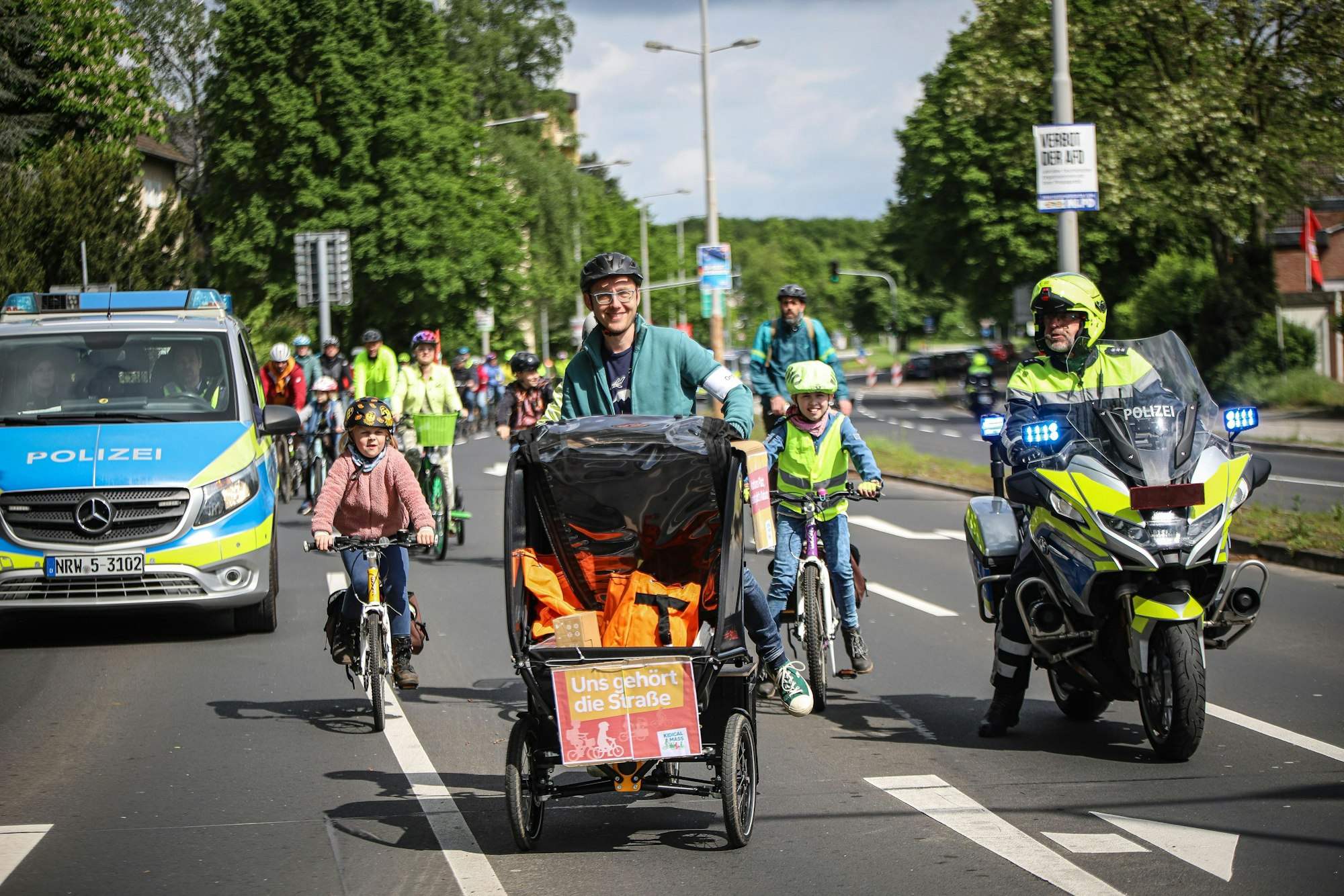 Kidical Mass in Leverkusen.