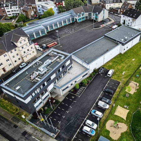 Drohnenaufnahme des Geländes der Euskirchener Feuerwache.