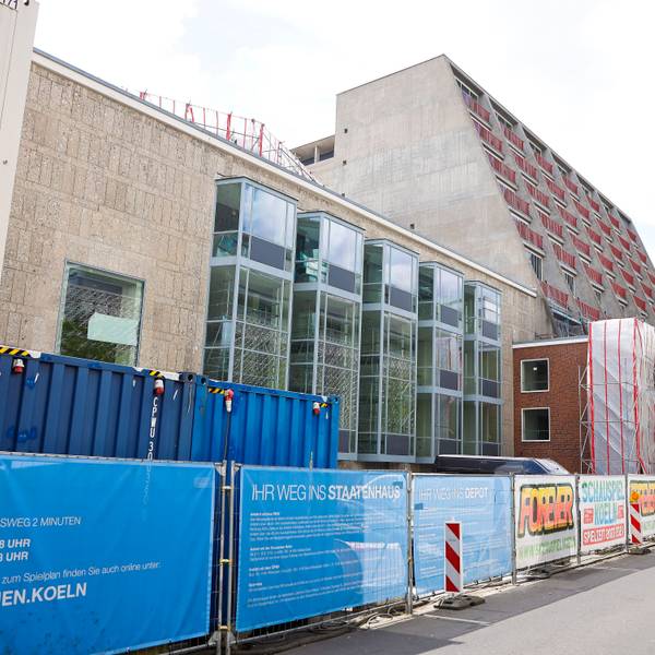 Die Baustelle am Offenbachplatz.